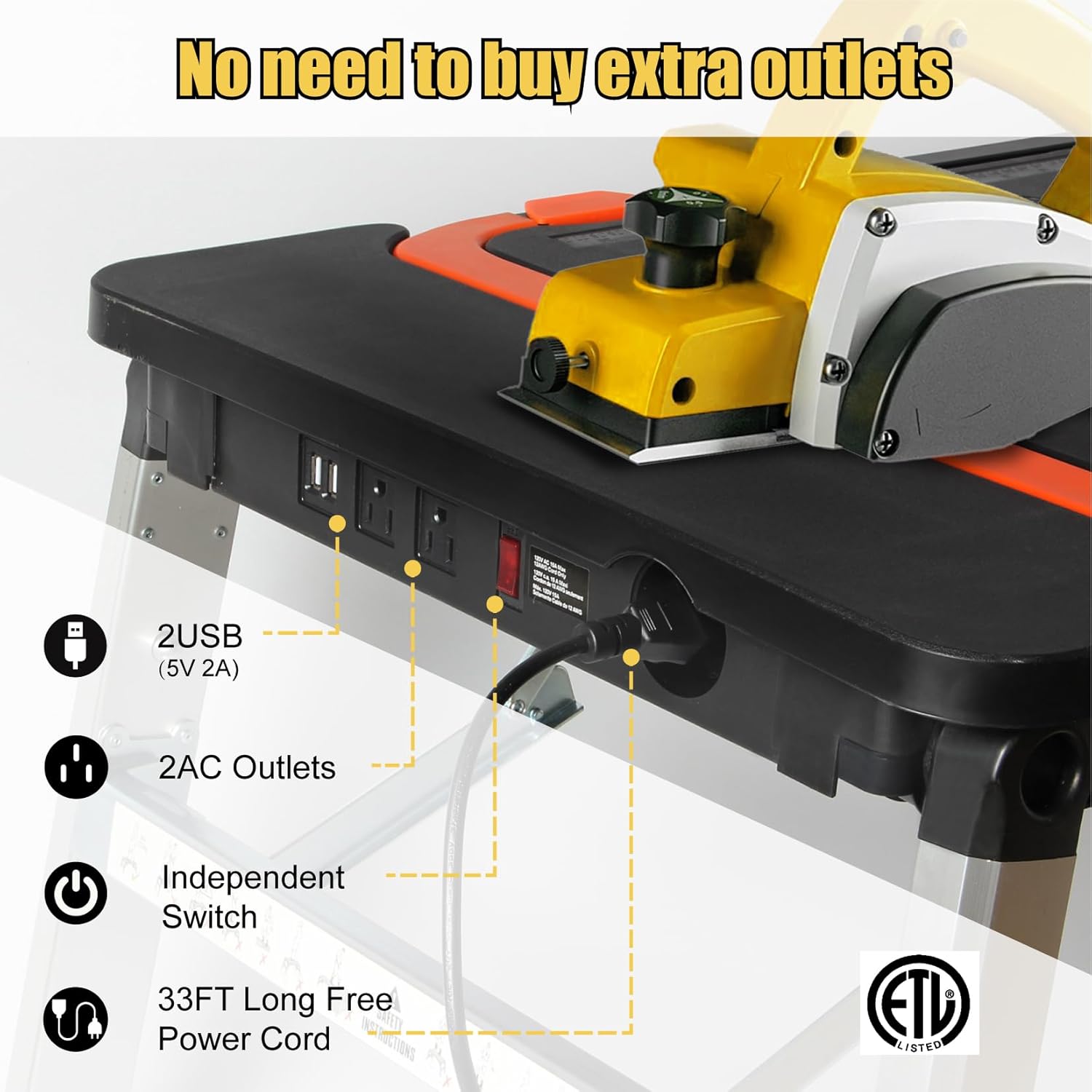 7-in-1 Folding Portable Workbench with Wheels, Multi-Functional Work Table Converts to Scaffold, Platform, Sawhorse, Car Creeper & Hand Truck